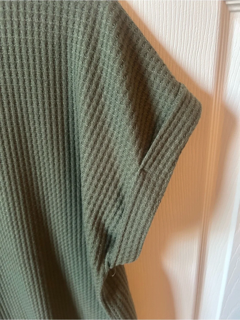 Maurice's Olive Green Waffle Knit V-Neck Top - Picture 5 of 5
